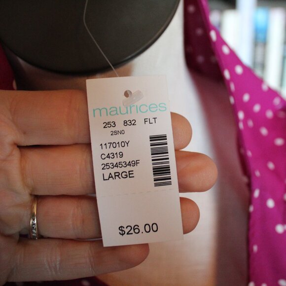 Maurices Purple Polka Dot Blouse-NWT - Picture 7 of 7